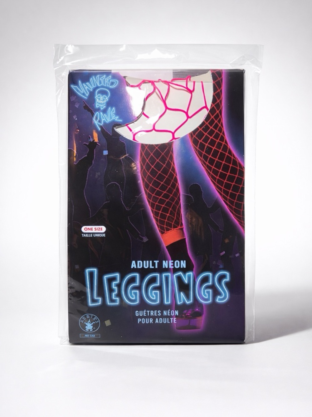 Rubie's Neon Fishnet Leggings - Pink & Black